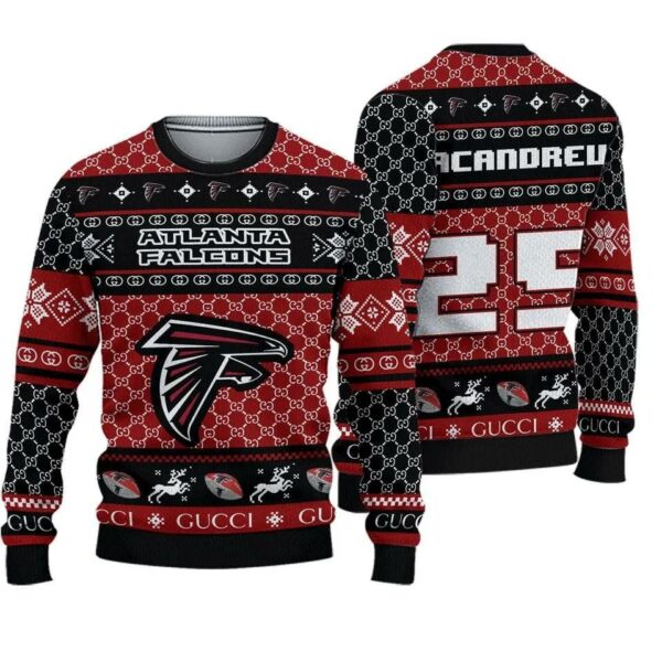 Personalized Atlanta Falcons Football Ugly Christmas Sweater