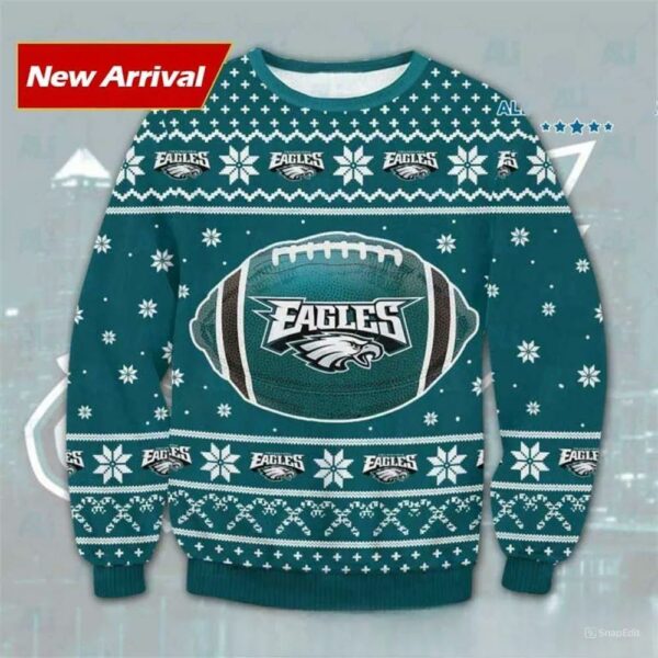 Philadelphia Eagles Big Logo NFL Ugly Christmas Sweater