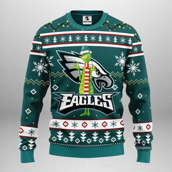 Philadelphia Eagles Funny Grinch Ugly Christmas Sweater 1.jpeg