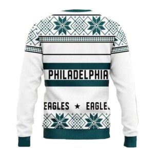 Philadelphia Eagles Sweatshirt Christmas Snowflakes Philadelphia Eagles Sweatshirt White Teal Unisex Adults Philadelphia Eagles Ugly Sweater 2.jpg