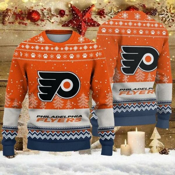 Philadelphia Flyers Big Logo Ugly Christmas Sweater