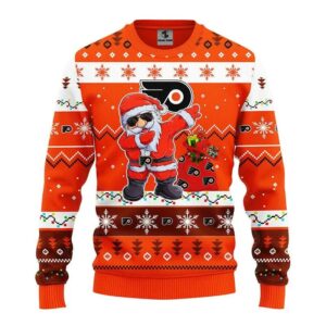 Philadelphia Flyers Dabbing Santa Claus Ugly Christmas Sweater