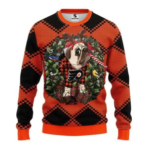 Philadelphia Flyers Pub Dog Ugly Christmas Sweater