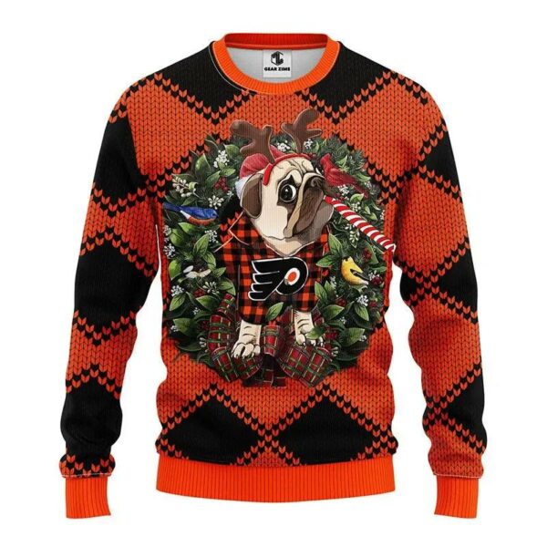 Philadelphia Flyers Pub Dog Ugly Christmas Sweater