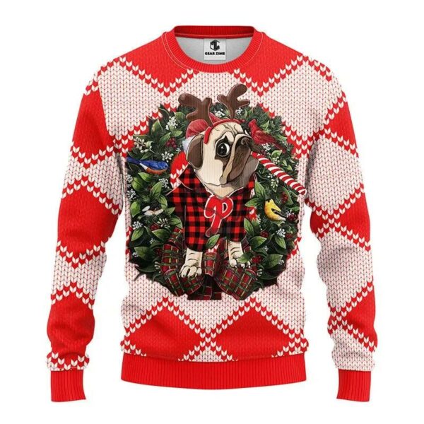 Philadelphia Phillies Pub Dog Ugly Christmas Sweater