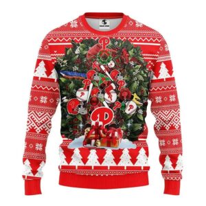 Philadelphia Phillies Tree Christmas Ugly Sweater