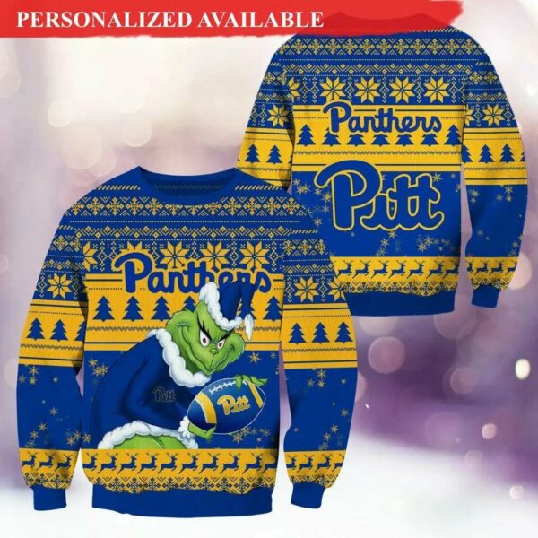 Pittsburgh Panthers Grinch Ugly Christmas Sweater