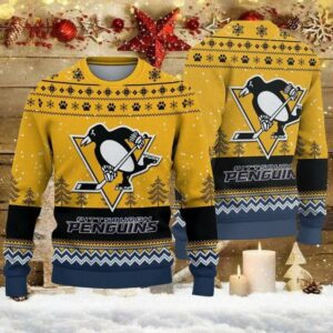 Pittsburgh Penguins Big Logo Ugly Christmas Sweater