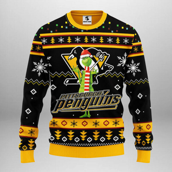 Pittsburgh Penguins Funny Grinch Ugly Christmas Sweater 1.jpeg