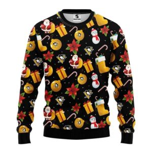 Pittsburgh Penguins Santa Claus Snowman Ugly Christmas Sweater