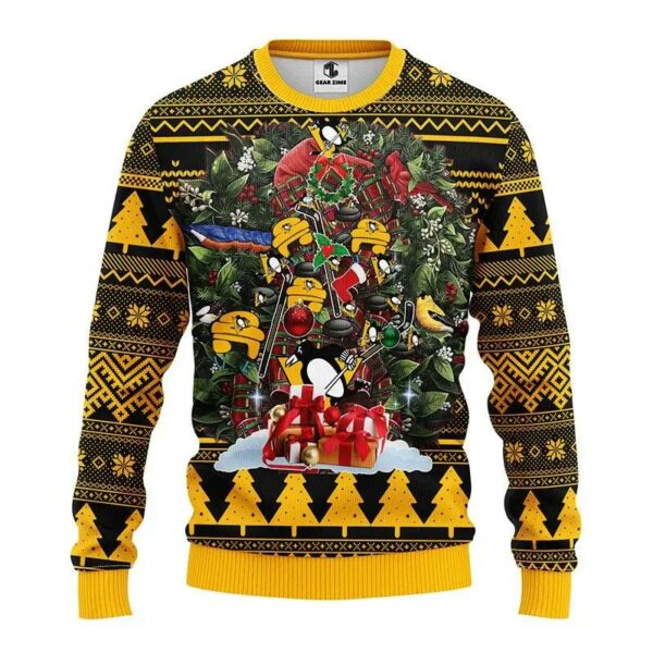 Pittsburgh Penguins Tree Ball Ugly Christmas Sweater