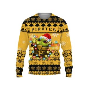 Pittsburgh Pirates Baby Yoda Star Wars Ugly Christmas Sweater