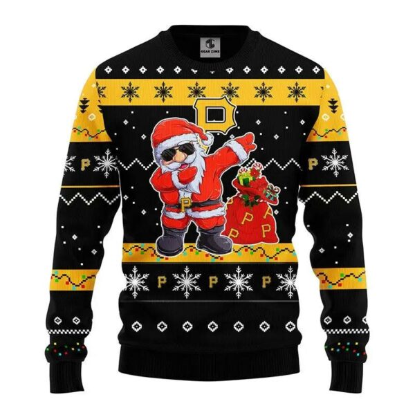 Pittsburgh Pirates Dabbing Santa Claus Ugly Christmas Sweater