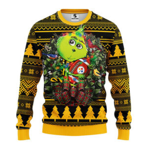 Pittsburgh Steelers Grinch Hug Ugly Christmas Sweater 1.jpeg