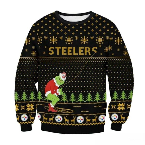 Pittsburgh Steelers Grinch Remove Thread Nfl Ugly Christmas Sweater