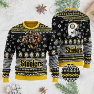 Pittsburgh Steelers Player Rushing Ugly Christmas Sweater