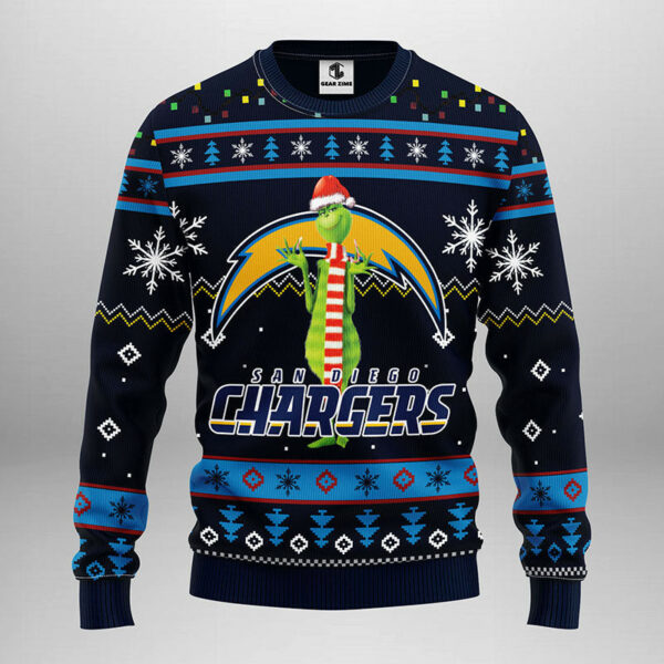 San Diego Chargers Funny Grinch Ugly Christmas Sweater 1.jpeg