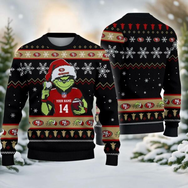 San Francisco 49ers Grinch Custom Chrismas Ugly Sweater