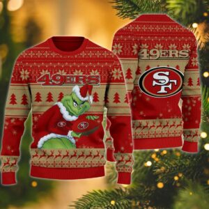 San Francisco 49ers Grinch Stolen Ugly Christmas Sweater