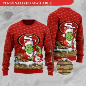 San Francisco 49ers Grinch Ugly Christmas Sweater