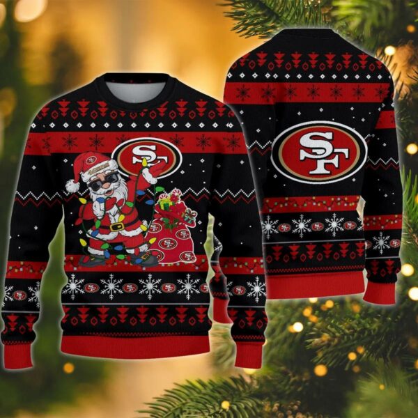 San Francisco 49ers Santa Claus Dabbing Ugly Christmas Sweater