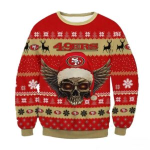 San Francisco 49ers Skull Wings Nfl Ugly Christmas Sweater