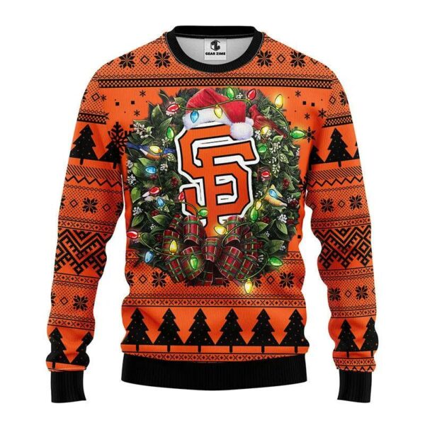 San Francisco Giants Santa Hat Ugly Christmas Sweater