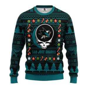 San Jose Sharks Grateful Dead Ugly Christmas Sweater