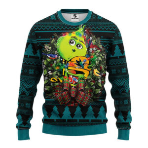 San Jose Sharks Grinch Hug Ugly Christmas Sweater 1.jpeg