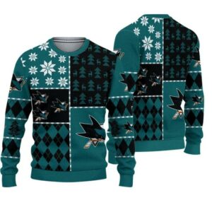 San Jose Sharks Ice Hockey Ugly Christmas Sweater