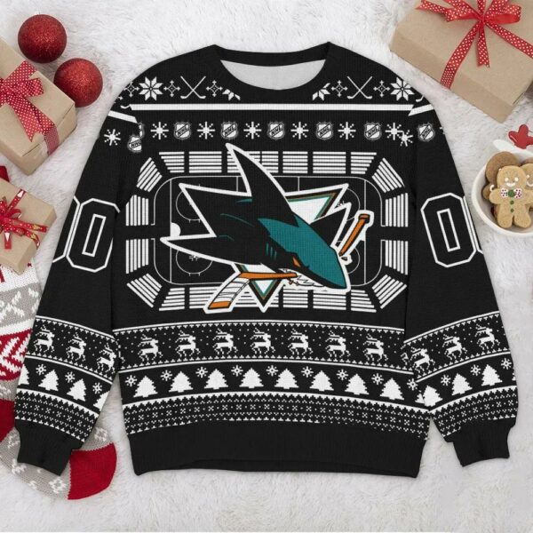 San Jose Sharks NHL Custom Ugly Christmas Sweater