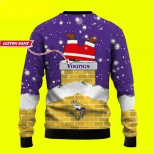 Santa Claus Funny Minnesota Vikings Ugly Christmas Sweater