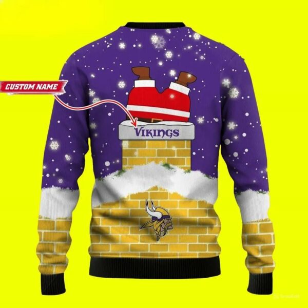 Santa Claus Funny Minnesota Vikings Ugly Christmas Sweater