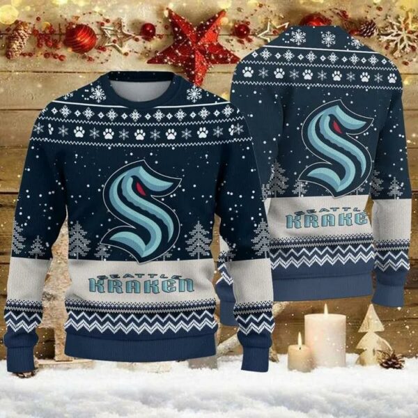 Seattle Kraken NHL Ugly Christmas Sweater