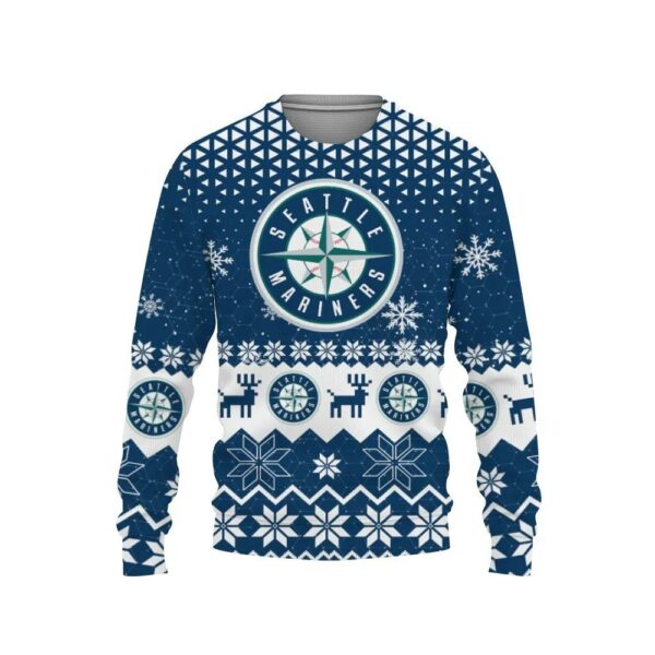 Seattle Mariners Big Logo Ugly Christmas Sweater