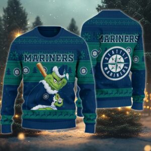 Seattle Mariners Grinch Stolen Ugly Christmas Sweater