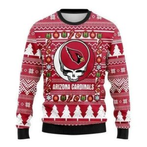 Skull Arizona Cardinals NFL Ugly Christmas Sweater