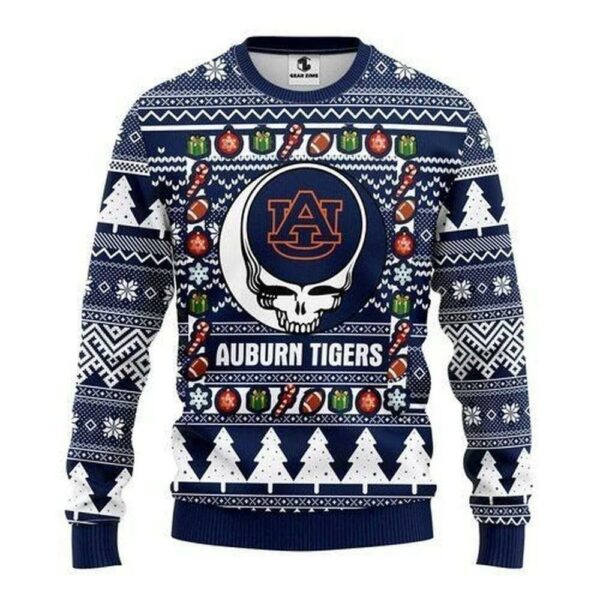 Skull Auburn Tigers Ugly Christmas Sweater