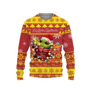 St. Louis Cardinals Baby Yoda Star Wars Ugly Christmas Sweater