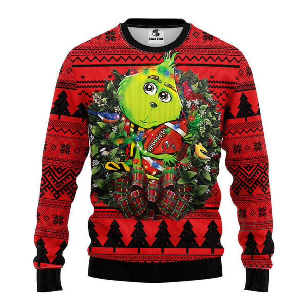 Tampa Bay Buccaneers Grinch Hug Ugly Christmas Sweater 1.jpeg