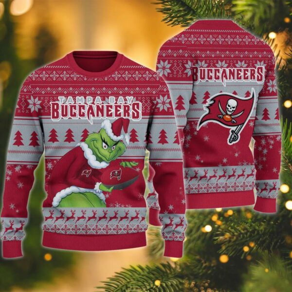 Tampa Bay Buccaneers Grinch Stolen Christmas Ugly Sweater