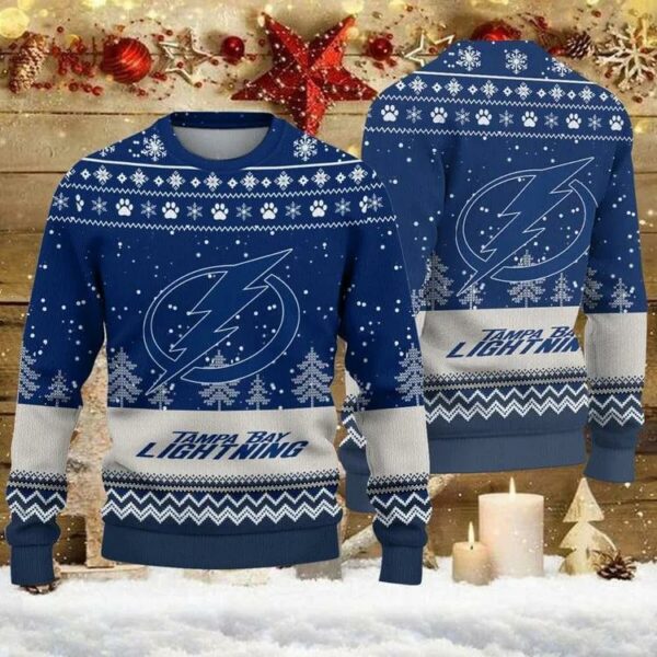 Tampa Bay Lightning Big Logo Ugly Christmas Sweater