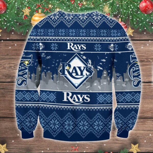 Tampa Bay Rays Big Logo Ugly Christmas Sweater