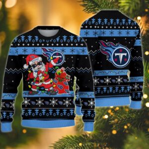 Tennessee Titans Santa Claus Dabbing Ugly Christmas Sweater