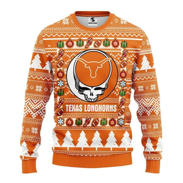 Texas Longhorns Grateful Dead Ugly Christmas Sweater