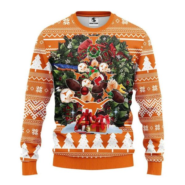 Texas Longhorns Tree Ugly Christmas Sweater