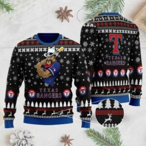 Texas Rangers Mascot Ugly Christmas Sweater