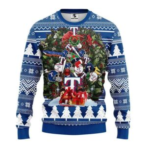 Texas Rangers Tree Christmas Ugly Sweater