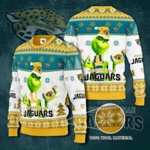 The Grinch Jacksonville Jaguars Ugly Christmas sweater