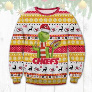 The Grinch Kansas City Chiefs Ugly Christmas Sweater